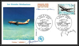 166 Lettre France Fdc (premier Jour) N°1751 A 300 B Airbus Avions (Airplanes) Signé (signed) Pierre Gandon - Airplanes