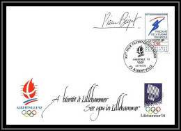 127 Lettre France Fdc (premier Jour) N°2732 Jeux Olympiques (olympic Games) Alberville 92 Signé Signed Autograph Béquet - Winter 1992: Albertville