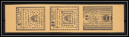 85505/ Maury N°4/6 Grève De Saumur 1953 Cote 75 Euros Jaune Non Dentelé ** MNH (Imperforate) Bande - Autres & Non Classés