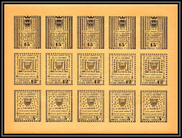 85491/ Maury N°4/6 Grève De Saumur 1953 Jaune Non Dentelé ** MNH (Imperforate) Cote 375 Euros Feuille Complete (sheet)  - Otros & Sin Clasificación