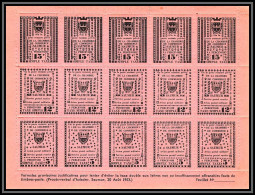 85492/ Maury N°4/6 Grève De Saumur 1953 Rose Cote 375 Euros Feuille Complete (sheet)  - Autres & Non Classés