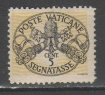 Vaticano 1946 - Segnatasse 5 C. ** (fondo Linee Grosse) - Postage Due