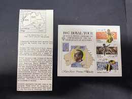 8-6-2024 (32) Australia -  From HUTT River Province Mini-sheet (mint) + Info Sheet - Cinderelas