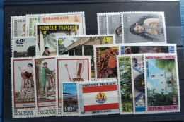 POLYNESIE COTE 31,40€ - 1985 ANNÉE COMPLETE SOIT 19 TIMBRES N° 227 / 245 NEUF ** - Full Years