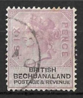 BECHUANALAND..QUEEN VICTORIA...(1840-01.)....." 1888.."...6d.....SG14........CDS.....VFU. - 1885-1964 Bechuanaland Protectorate