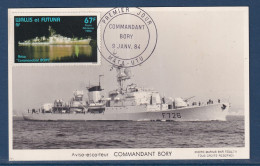 Wallis Et Futuna - Carte Maximum - Commandant Bory - 1984 - Maximumkaarten