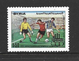 Syria 1991 Soccer At Mediterranean Games 550p Single MNH - Unused Stamps