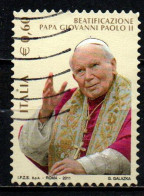 ITALIA - 2011 - BEATIFICAZIONE DI PAPA GIOVANNI PAOLO II - USATO - 2011-20: Oblitérés