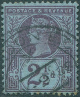 Great Britain 1887 SG201 2½d Purple/blue QV #6 FU - Autres & Non Classés