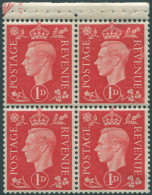 Great Britain 1937 SG463ab 1d Scarlet KGVI Booklet Pane MNH (amd) - Non Classificati