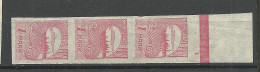 Estland Estonia 1922 Michel 27 As 3-stripe Incl. Sheet Margin With Color Line (*) Mint No Gum/ohne Gummi - Estonia