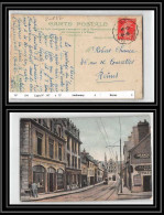 20832 Convoyeur Ligne 147 De Mbonnay à Reims Sur Carte Postale Reims Rue Flechambault Semeuse 40c 1927 Ferroviaire - Poste Ferroviaire