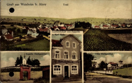 CPA Weinheim Alzey In Rheinhessen, Totale, Gastwirtschaft Zeppelin, Kapelle Heiligenblut, Villa - Andere & Zonder Classificatie