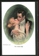 Künstler-AK Ernst Schlemo: Der Erste Kuss  - Schlemo, F.