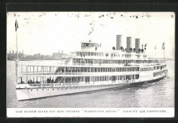 AK New Hudson River Day Line Steamer Washington Irving, Binnenschiff  - Autres & Non Classés