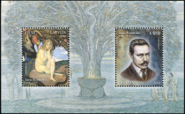 Latvia 2016. 150 Years Of The Birth Of Jaņis Rozentāls (MNH OG) Souvenir Sheet - Latvia