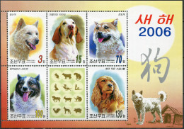 Korea 2006. Year Of The Dog (I) (MNH OG) Miniature Sheet - Corée Du Nord