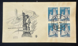 CM) 1958. ARGENTINA. FDC. MONUMENT TO THE FLAG. MULTIPLE STAMPS. XF - Argentina