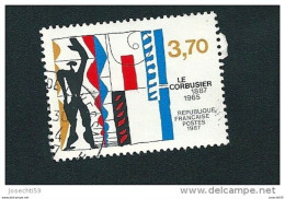 N° 2470 Le Corbusier 1887-1965 Le Modulor Oblitéré Timbre FRANCE 1987 - Oblitérés