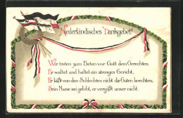 Präge-AK Niederländisches Dankgebet  - Guerre 1914-18
