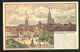 Künstler-AK Franz Xaver Hoch: Strassburg, Kleberplatz Gegen Kirchen  - Other & Unclassified