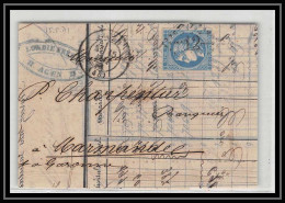 1524 Lot-et-Garonne Bordeaux N° 46 B GC 12 Agen Pour Marmande 15/5/1871 LAC Lettre Cover France - 1849-1876: Période Classique