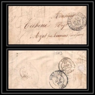 1503 Rhone Marque Postale Villefranche-sur-Saône Pour Ayet Tonneins Lot-et-Garonne 28/6/1839 LAC Lettre Cover France - 1801-1848: Precursors XIX