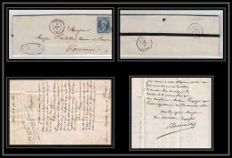 1550 Lot-et-Garonne Napoléon N°22 Gc 2619 Nerac Pour Condom 8/11/1863 LAC Lettre Cover France - 1849-1876: Période Classique