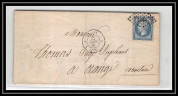 1454 Rhone Napoléon N°14 T2 PC 1818 Lyon Pour Orange Vaucluse 12/1/161 Tb Papier En Tete LAC Lettre Cover France - 1849-1876: Classic Period