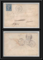 1430 Rhone Napoléon N° 22 Gc 3240 RUEIL Pour Alger Algerie 28/11/1864 LSC Lettre Cover France - 1849-1876: Classic Period