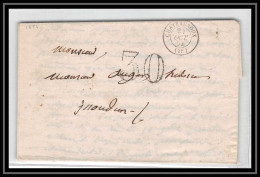 1350 Indre Marque Postale Chateauroux 1854 Pour Issoudun LAC Lettre Cover France - 1849-1876: Période Classique