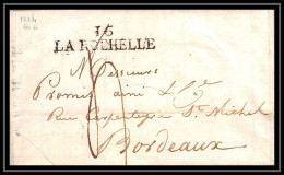 0258 Charente-Maritime Marque Postale - La Rochelle 42x9 Indice 4 6/6/1824 LAC Lettre Cover France - 1801-1848: Précurseurs XIX