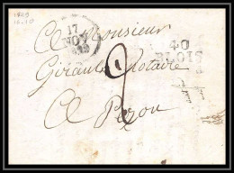 2058 Loir-et-Cher Marque Postale Blois 24x10 Indice 4 Pour Pezou 16/10/1829 LAC Lettre Cover France - 1801-1848: Precursors XIX