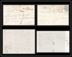 2086 Loir-et-Cher Marque Postale Saint-Aignan 32x7 Indice 10 Pour Paris Vers 1800 LAC Lettre Cover France - 1701-1800: Vorläufer XVIII