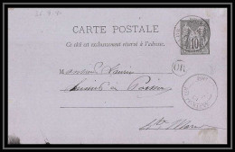 1968 Haute-Marne Sage 10c Entier Postal Stationery Or Sailly Origine Rurale 1884 Poisson Entier Carte Postale France - Standard Postcards & Stamped On Demand (before 1995)