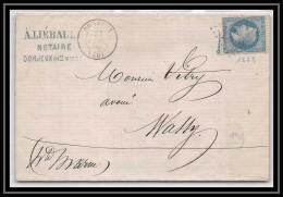 1940 Haute-Marne Napoléon N°29 Gc 1323 Donjeux Pour Wassy 21/1/1869 LAC Lettre Cover France - 1849-1876: Classic Period