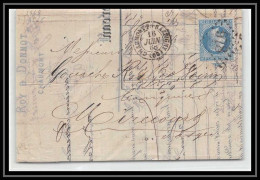 1935 Haute-Marne Napoléon N°29 T1 Gc 928 Chaumont En Bassigny Pour Mirecourt Vosges 16/6/1868 LAC Lettre Cover France - 1849-1876: Classic Period