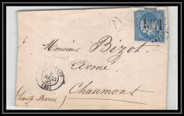 1943 Haute-Marne Napoléon N°22 Gc 1341 Doulevant Pour Chaumont Boite Rurale I 5/3/1865 LSC Lettre Cover France - 1849-1876: Classic Period