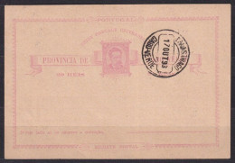 PORTUGAL/Provincia De Cabo Verde. 1893/Praia S.Thiago, Twenty-reis Postal Stationery Card/cancelled-to-order. - Cap Vert