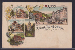 Ansichtskarte Bad Grund N. Dunderstadt Römers Hotel Villa Römer Kaiser Denkmal - Autres & Non Classés