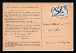 50339 Houilles Yvelines 1966 Poste Aérienne PA N°40 Caravelle Airmail Ordre Reexpedition Temporaire France - 1960-.... Covers & Documents