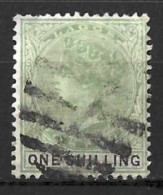 NIGERIA...."..LAGOS.."....QUEEN VICTORIA....(1837-01.)....1/-......SG38......THIN ON CORNER.....USED.... - Nigeria (...-1960)