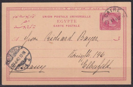 EGYPT. 1912/Caire, Quatre-millimes Postal Stationery Post Card/abroad Service. - 1866-1914 Khedivate Of Egypt