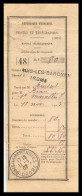 51215 1907 Récépissé Poste Et Telegraphes St Marcellin Isere Drome Buis-les-Baronnies Document - 1877-1920: Période Semi Moderne
