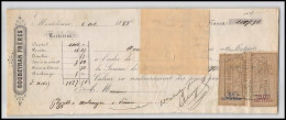 51221 Soubeyran Freres Effets De Commerce Y&t N°241 +250 Oudine Montelimar Drome 1888 Timbre Fiscal Fiscaux Document - Briefe U. Dokumente