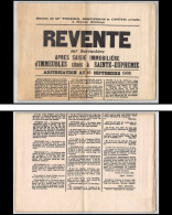 51194 Drome Nyons Etudes Thiers Sisteron Cotte Revente Immobilere 1908 Affiches Document - Decrees & Laws