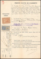 51150 Copies Dimension Y&t N°48 + 14 Drome Buis-les-Baronnies 1900 Timbre Fiscal Fiscaux Sur Document - Briefe U. Dokumente