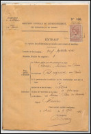 51142 12 Pages Dimension Y&t N°48 Tasset 1912 Drome Buis-les-Baronnies Timbre Fiscal Fiscaux Sur Document - Briefe U. Dokumente