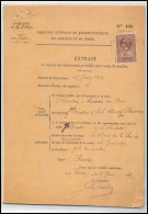 51136 6 Pages Dimension Y&t N°48 Tasset 1912 Drome Buis-les-Baronnies Timbre Fiscal Fiscaux Sur Document - Briefe U. Dokumente