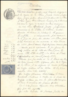 51022 Drome Buis-les-Baronnies Copies Dimension Y&t N°9 Syracusaine 1893 TB Timbre Fiscal Fiscaux Sur Document - Covers & Documents